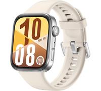 Huawei Montre connectée Watch Fit 4 – Bluetooth – Gris avec bracelet en fluoroélastomère Blanc