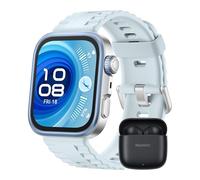 HUAWEI Watch FIT 4 Pro Montre connectée, + Freebuds SE 2 Noir, Ultra-Fine, 1.82" Écran Verre Saphir, Bordure en Alliage de Titane, Suivi de la santé, ECG, Garantie prolongée de 6 Mois, Bleu