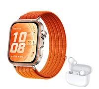 HUAWEI Watch FIT 5 Pro Montre connectée, +FreeBuds SE 4 Beige, GPS, ECG, Écran AMOLED de 1,92'', Verre Saphir, Grande autonomie, Résistance à l'eau 5 ATM, NFC, Fonctionne avec iOS & Android, Orange