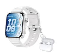 HUAWEI Watch FIT 5 Pro Montre connectée, +FreeBuds SE 4 Beige, GPS, ECG, Écran AMOLED de 1,92'', Verre Saphir, Grande autonomie, Résistance à l'eau 5 ATM, NFC, Fonctionne avec iOS & Android, Blanc