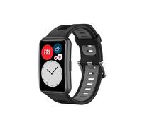 (Huawei Watch Fit-Noir gris) Bracelet en silicone pour montre connectée Huawei Watch Fit d'origine