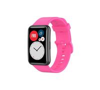(Huawei Watch Fit-Rose bouton rouge) Bracelet en silicone pour bracelet de remplacement de montre intelligente