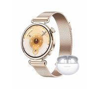 HUAWEI Watch GT 6 GPS 41mm Montres connectées + Freebuds 6i Blanc Écran AMOLED de 1,32 Pouce, Jusqu'à 14 Jours d'autonomie, Cyclisme de Niveau Professionnel, Compatible avec iOS et Android, Doré