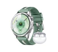 HUAWEI Watch GT 6 GPS 46mm Montres connectées + Freebuds 6i Blanc Écran AMOLED de 1,47 Pouce, Jusqu'à 21 Jours d'autonomie, Cyclisme de Niveau Professionnel, Compatible avec iOS et Android, Vert