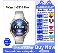 HUAWEI WATCH GT 6 Pro Montre connectée HUAWEI Écran AMOLED 1,47” Autonomie de 21 jours HarmonyOS 6.0 Appels Bluetooth NFC HUAWEI WATCH GT 6Pro 6 Pro Black 46mm