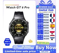 HUAWEI WATCH GT 6 Pro Montre connectée HUAWEI Écran AMOLED 1,47” Autonomie de 21 jours HarmonyOS 6.0 Appels Bluetooth NFC HUAWEI WATCH GT 6Pro 6 Pro Black 46mm only