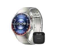 HUAWEI Watch GT 6 Pro Montres connectées + FreeBuds SE 3 Noir, Écran AMOLED de 1,47 Pouce, Jusqu'à 21 Jours d'autonomie, Cyclisme de Niveau Professionnel, Compatible avec iOS et Android, Titane