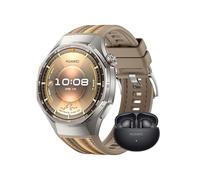 HUAWEI Watch GT6 Pro 46mm Montres connectées + Freebuds 6i Noir Écran AMOLED de 1,47 Pouce, Jusqu'à 21 Jours d'autonomie, Cyclisme de Niveau Professionnel, Compatible avec iOS et Android, Brown