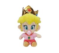 HUAWELL Mario All Star Collection Peach Daisy Roslina Princes Poupée en peluche Cadeau pour Noël, Nouvel An, anniversaire (17 cm) (pêche)