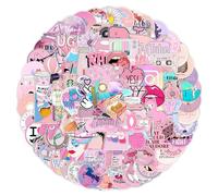 Huaxintoys Lot de 103 Autocollants Rose, D'autocollants Mignons, Graffiti Stickers, Rose Esthétique D'autocollants, Pour Ordinateur Portable Bagages Skateboard Voiture d'eau Guitare étui Voyage