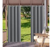 HUAXIQUE Rideau D'extérieur Imperméable Protection Anti-UV avec œillets résistant aux intempéries Opaque Convient aux Terrasses Pergolas Jardins Tonnelles Rideau Exterieur B120XH174cm Degré