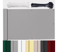 HUAXIQUE Store LatéRal pour Balcon Et Terrasse Store LatéRal Pare-Soleil Brise-Vue Résistance à la déchirure avec Trous et Serre-câbles aux Intempéries Cache Balcon Protection UV Gris 50x200cm