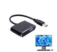 Huayeex Adaptateur USB 3.0 HD | Convertisseur HD USB | Connecteur 1920 x 1080 - Transmission de Signal Plug and Play pour TV, Ordinateur de Bureau et Ordinateur Portable