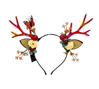 Huayeex Bandeau À Bois De Cerf,Accessoire de Tête Lumineux pour Femmes - Bandeau De Noël Avec Antennes | pour Cosplay Jeu de Rôle Accessoire Photo Rassemblement Cérémonies Fête Mariage Anniversaire