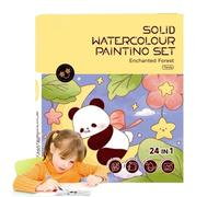 Huayeex Cahier de Peinture Aquarelle,Journal Artistique Enfant avec Pinceau pour Loisirs Créatifs - Cadeau Anniversaire Garçon Fille Kit Créatif Favoris Fête