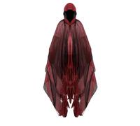 Huayeex Déguisement D'Halloween, Costumes De Cape D'Halloween, Cape De Sorcière D'horreur, Cape Fantôme D'Halloween, Cape À Capuche Pour Jeu, Costume De Cape De Sorcière Pour Hommes Et Femmes (Rouge)