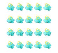 Huayeex Kit De Pêche Aux Canards, 20 Pièces Jeu De Pêche Au Canards, Ensemble De Jouet De Pêches, Jouet Spongieux Éclairants pour L'heure du Bain, Tortue de Mer