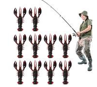 Huayeex Leurre pour Écrevisse, Leurre Crankbait Écrevisse Réaliste 10 Pièces, Arôme Naturel Leurres Nageurs pour Pêche en Eau Douce Et Salée
