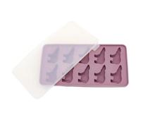 Huayeex Moule à Glaçons Whisky, 10 Alvéoles Mignon Ours Polaire en Silicone Avec Couvercle, Ustensiles De Cuisine Réutilisables Pour Camping Chocolat Whisky Fêtes Boissons Bonbons Et Fruits