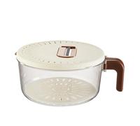 Huayeex Panier Égouttoir à Fruits, Bol À Fruits À Double Couche Avec Passoire, Récipient Alimentaire avec Poignée Pliable pour Salade Préparation Cuisine Pique-nique Camping Voyage Maison Cuisine