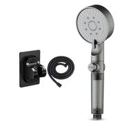 Huayeex Pommeau de Douche Filtré - 5 Modes de Pulvérisation Pommeau de Douche Filtré avec Main Libre,Accessoires Pour Avec Flexible Et Support Pour Maison, Voyage, Camping-Car, Salle De Bain
