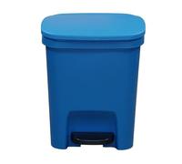Huayeex Poubelle avec couvercle, poubelle de cuisine, Poubelle rectangulaire à pédale à fermeture douce, Couvercle de protection contre les odeurs pour poubelle pour une utilisation de l'espace.