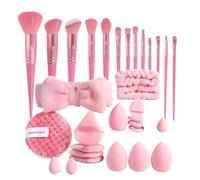Huayeex Set De Pinceaux De Maquillage | Kit Maquillage Brosses Fonds de Teint Poudre Fard à Joues | Accessoires Cosmétiques Portables Ensemble Outils Pour Femmes Et Adolescentes