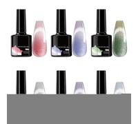 Huayeex Vernis À Ongles Gel Pour Les Doigts | Vernis À Ongles Gel Thermosensible,Kit De 6 Pièces Magnétique Avec Dégradé Artistique Pour Voyage Transport Domicile Rencontres Et Fêtes