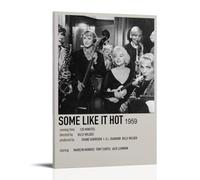 HUAYEQWHELH Affiches « Some Like It Hot » - Art mural décoratif - Toile vintage pour salon, chambre à coucher - 60 x 90 cm - Style cadre