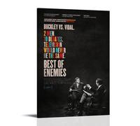 HUAYEQWHELH Best of Enemies Poster décoratif sur toile vintage pour salon, chambre à coucher, 40 x 60 cm, style cadre