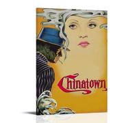 HUAYEQWHELH Chinatown Affiches murales esthétiques - Décoration murale vintage sur toile pour salon, chambre à coucher - 50 x 75 cm - Style cadre