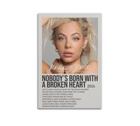 HUAYEQWHELH MacKenzie Poster mural décoratif sur toile vintage pour salon, chambre à coucher - 30 x 45 cm - Style album Nobody's Born With A Broken Heart