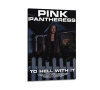 HUAYEQWHELH PinkPantheress Poster décoratif sur toile pour salon, chambre à coucher, 40 x 60 cm, style album To Hell With It