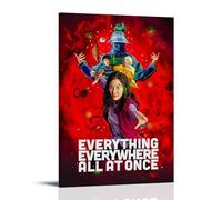 HUAYEQWHELH Poster décoratif sur toile « Everything Everywhere All at Once » - Décoration murale vintage pour salon, chambre à coucher, 40 x 60 cm - Style cadre