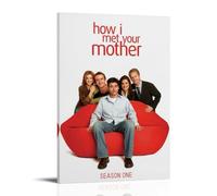 HUAYEQWHELH Poster décoratif sur toile vintage How I Met Your Mother S1 pour salon, chambre à coucher, 60 x 90 cm, style cadre