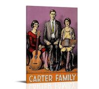 HUAYEQWHELH The Carter Family (3) Affiches murales esthétiques - Décoration murale vintage sur toile pour salon, chambre à coucher, 50 x 75 cm, style cadre