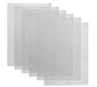 Huayue 6 pcs Grillage Fin Maille Fin INOX, Maille métallique Hotte Filtre En Métalliques Pour Porte Fenêtre Anti Souris Insectes Avec 1 mm Mailles (300 x 210mm)