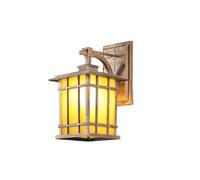 HUAYUSEDF Applique murale d'extérieur carrée en bronze antique noir, luminaire décoratif de style antique pour couloir, porche, jardin, terrasse, garage