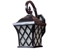 HUAYUSEDF Applique murale d'extérieur de style rétro américain pour couloir, porche, grille carrée noire, éclairage décoratif pour jardin, terrasse, garage