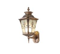 HUAYUSEDF Applique murale d'extérieur style rétro européen, style couloir, porche, noir, bronze antique, rouge vin, luminaire décoratif pour terrasse, jardin, garage