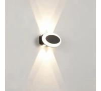 HUAYUSEDF Applique murale d'extérieur unique de forme circulaire pour couloir, porche, jardin, terrasse, éclairage décoratif pour garage