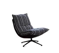 HUAYUSEDF Fauteuil Poire Rotatif Minimaliste Italien à Rayures Noires et Blanches pour Salon, Salle de réception, Chambre à Coucher, Salon, Fauteuil décontracté, Balcon, canapé créatif