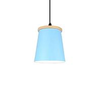 HUAYUSEDF Lampe suspendue de conception simple, abat-jour de style moderne E27/E26, luminaire décoratif de plafond en métal, lampe de plafond réglable suspendue industrielle for restaurant, bar(Blue)