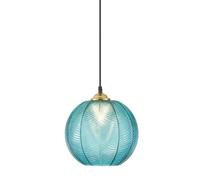 HUAYUSEDF Lampes suspendues en verre bleu, îlot de cuisine, globe soufflé à la main, luminaires suspendus modernes for salon, chambre coucher, salle manger, bar, couloir (L (25 cm))