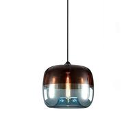 HUAYUSEDF Luminaires suspendus modernes avec abat-jour en verre, lampe suspendue minimaliste E27, hauteur réglable, éclairage de plafond, lustre for chambre à coucher, salon, cuisine(Blue)