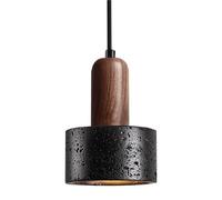 HUAYUSEDF Lustre En Bois De Pierre Naturelle Nordique Lampe À Suspension Éclairage Suspendu Lampe De Plafond Lampe De Chevet Noire Luminaires Japonais for Table Salon Chambre Couloir