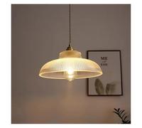 HUAYUSEDF Rétro verre vert LED suspension lustre suspendu éclairage plafonnier for salon hall chambre salle à manger décoration intérieure(Cognac)