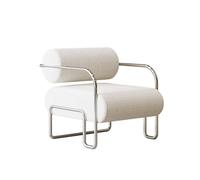HUAYUSEDF Un Salon Blanc avec Un Pouf de Style Nordique et médiéval Une Chambre décontractée Un Fauteuil de Salon et Un canapé de Balcon créatif