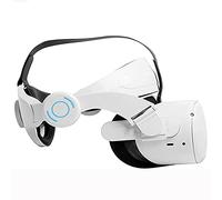 HUAYUWA Bandeau réglable avec coussin de tête compatible avec Oculus Quest 2 VR Accessoires, remplacement pour Elite Strap Confortable Sangle de tête de protection réduit la pression Blanc 2
