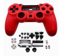 HUAYUWA Boîtier de manette de jeu en plastique (rouge) avec boutons de rechange pour PlayStation 4 Pro 5.0 JDS-050 JDS-055 JDM-050 JDM-055 (V2 Version)